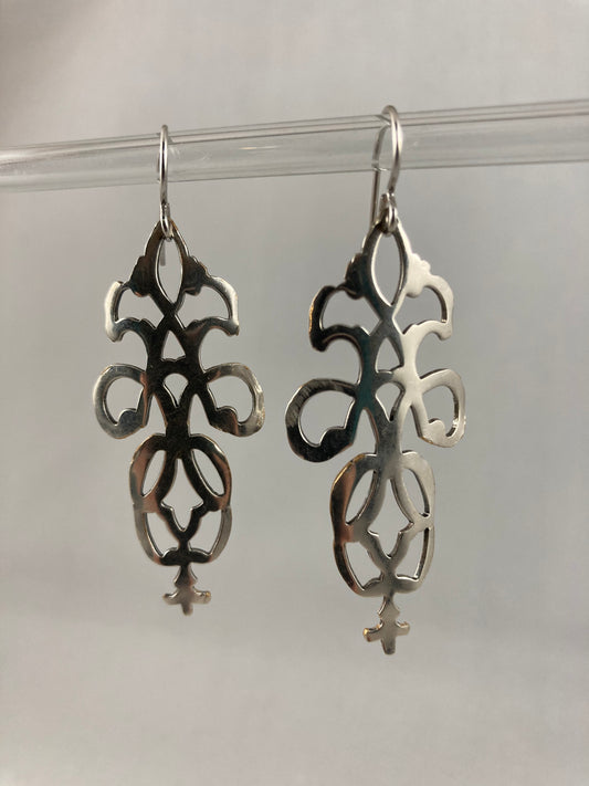Earrings from a Vintage Candy Dish