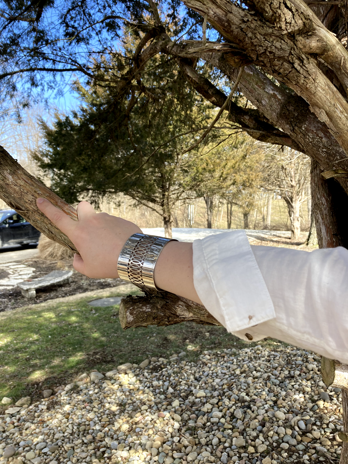 Water Carafe now is a Statement Silver Cuff Bracelet