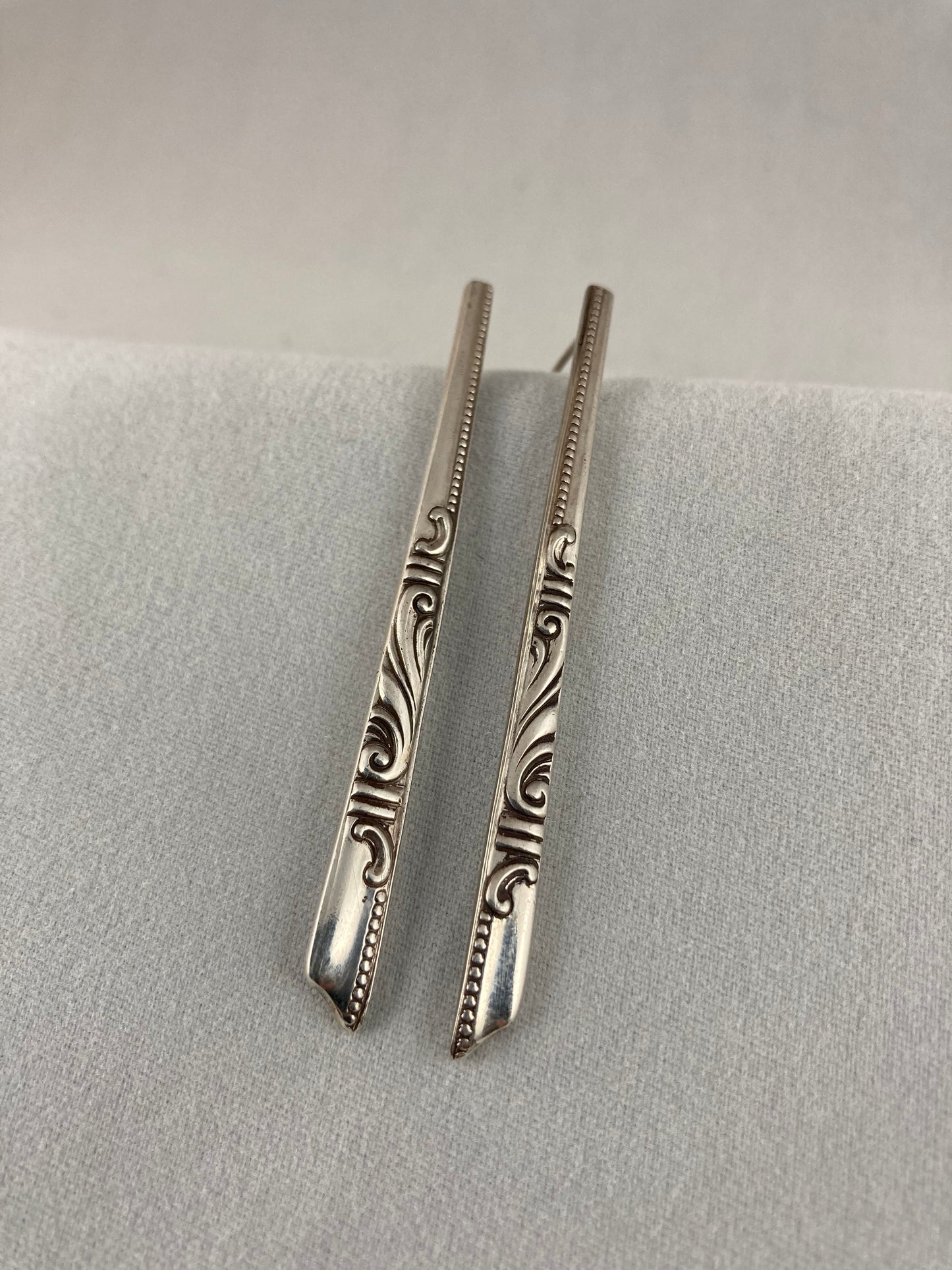 Earrings created from a Table Fork