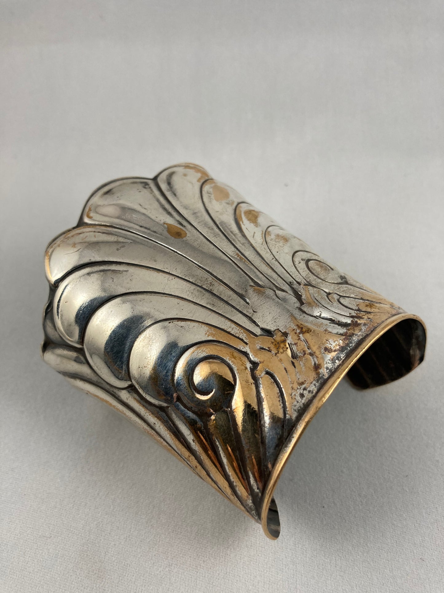 Statement Silver Cuff was a Vintage Serving Bowl